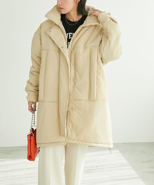 Chaco closet(チャコ クローゼット)の「ナイロンオーバーサイズロング丈モンスターパーカー(ダウンジャケット/コート・レディース・ブラック/ベージュ/オリーブ/アイボリー・FREE)」の19枚目の写真