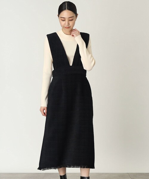 THE SHOP TK （ザ ショップ ティーケー ）の「◆2WAYマルチジャンバースカート/ハグするニットシリーズ（ワンピース・レディース・ブルー系その他5/ブラック系3・12/13）」の2枚目の写真