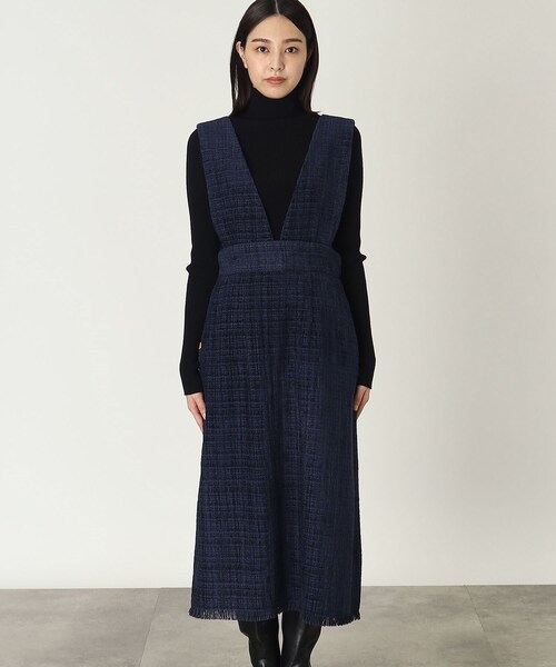 THE SHOP TK （ザ ショップ ティーケー ）の「◆2WAYマルチジャンバースカート/ハグするニットシリーズ（ワンピース・レディース・ブルー系その他5/ブラック系3・12/13）」の4枚目の写真