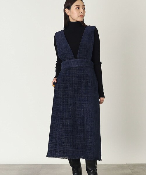 THE SHOP TK （ザ ショップ ティーケー ）の「◆2WAYマルチジャンバースカート/ハグするニットシリーズ（ワンピース・レディース・ブルー系その他5/ブラック系3・12/13）」の17枚目の写真