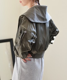 ULEULA（ウルア）の「ビック襟スタンドショートブルゾン（ブルゾン）」