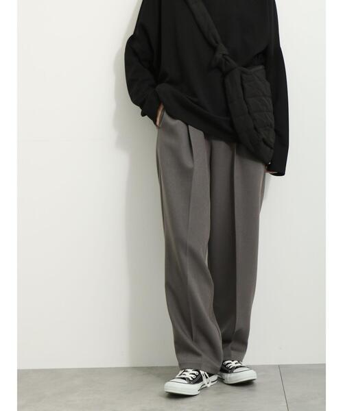 Samansa Mos2 blue（サマンサモスモスブルー）の「【イージーケア+アンチピリング】ウールライクパンツ（その他パンツ・レディース・ライトベージュ/ブラック/ブラウン/グレー・F）」の3枚目の写真