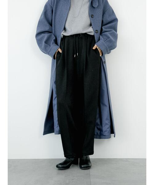 Samansa Mos2 blue（サマンサモスモスブルー）の「【イージーケア+アンチピリング】ウールライクパンツ（その他パンツ・レディース・ライトベージュ/ブラック/ブラウン/グレー・F）」の2枚目の写真