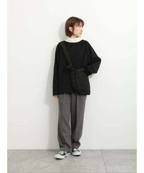 Samansa Mos2 blue（サマンサモスモスブルー）の「【イージーケア+アンチピリング】ウールライクパンツ（その他パンツ・レディース・ライトベージュ/ブラック/ブラウン/グレー・F）」の6枚目の写真