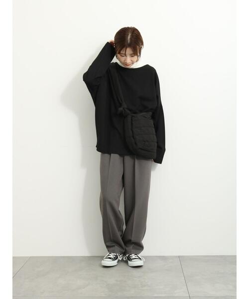 Samansa Mos2 blue（サマンサモスモスブルー）の「【イージーケア+アンチピリング】ウールライクパンツ（その他パンツ・レディース・ライトベージュ/ブラック/ブラウン/グレー・F）」の7枚目の写真