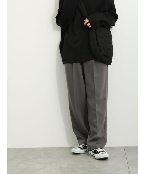 Samansa Mos2 blue（サマンサモスモスブルー）の「【イージーケア+アンチピリング】ウールライクパンツ（その他パンツ・レディース・ライトベージュ/ブラック/ブラウン/グレー・F）」の8枚目の写真