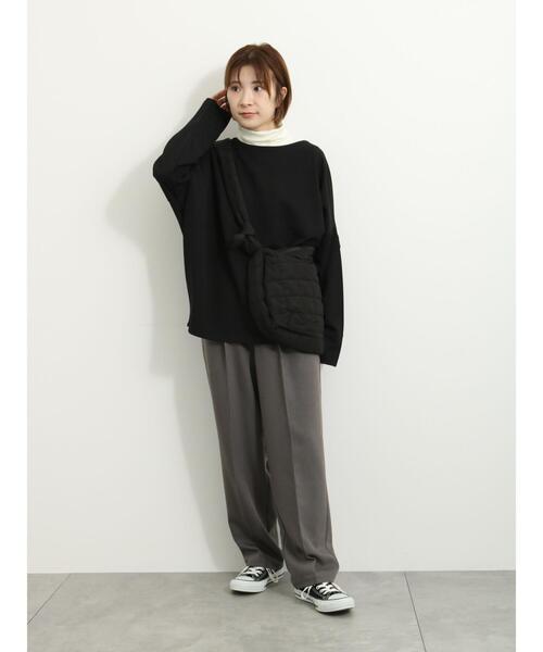 Samansa Mos2 blue（サマンサモスモスブルー）の「【イージーケア+アンチピリング】ウールライクパンツ（その他パンツ・レディース・ライトベージュ/ブラック/ブラウン/グレー・F）」の10枚目の写真