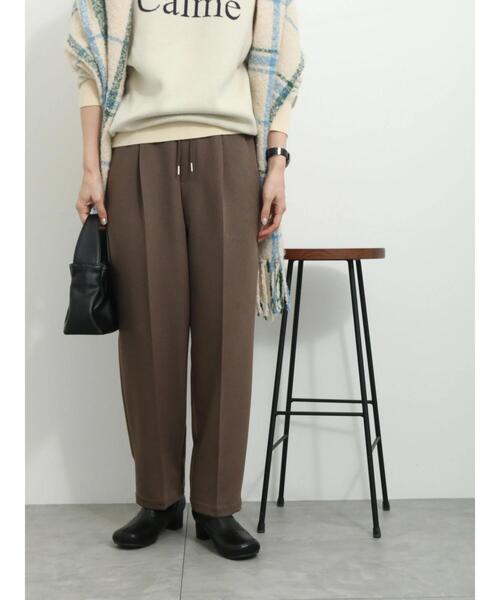 Samansa Mos2 blue（サマンサモスモスブルー）の「【イージーケア+アンチピリング】ウールライクパンツ（その他パンツ・レディース・ライトベージュ/ブラック/ブラウン/グレー・F）」の15枚目の写真