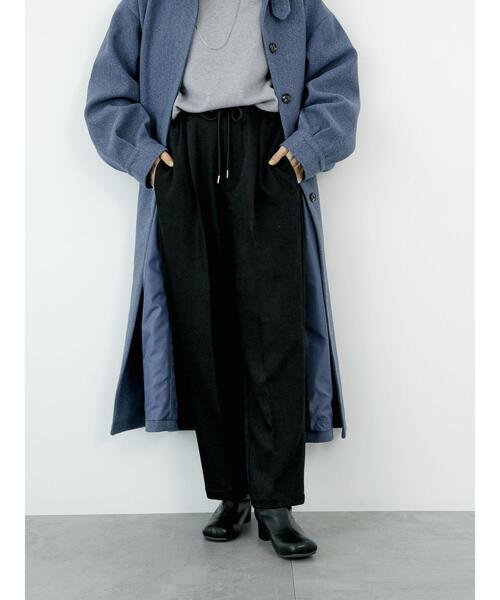 Samansa Mos2 blue（サマンサモスモスブルー）の「【イージーケア+アンチピリング】ウールライクパンツ（その他パンツ・レディース・ライトベージュ/ブラック/ブラウン/グレー・F）」の19枚目の写真