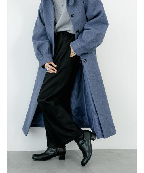 Samansa Mos2 blue（サマンサモスモスブルー）の「【イージーケア+アンチピリング】ウールライクパンツ（その他パンツ・レディース・ライトベージュ/ブラック/ブラウン/グレー・F）」の20枚目の写真