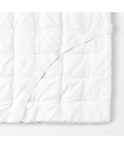 無印良品（ムジルシリョウヒン）の「ムレにくいあたたかファイバー厚手敷パッド・Ｓ　１００×２００ｃｍ（寝具・メンズ・グレー系・FREE）」の2枚目の写真