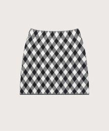 Mix Color Check Skirt