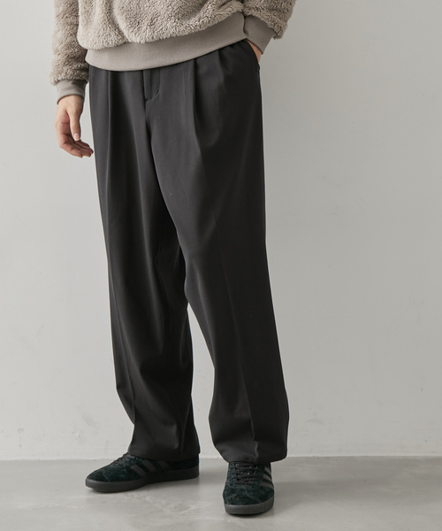 JUNRED(ジュンレッド)の「ホットストレージワイドパンツ(スラックス・メンズ・グレー/ベージュ系その他/ブラック・S/M/L)」の4枚目の写真