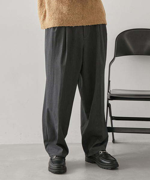 JUNRED(ジュンレッド)の「ホットストレージワイドパンツ(スラックス・メンズ・グレー/ベージュ系その他/ブラック・S/M/L)」の8枚目の写真