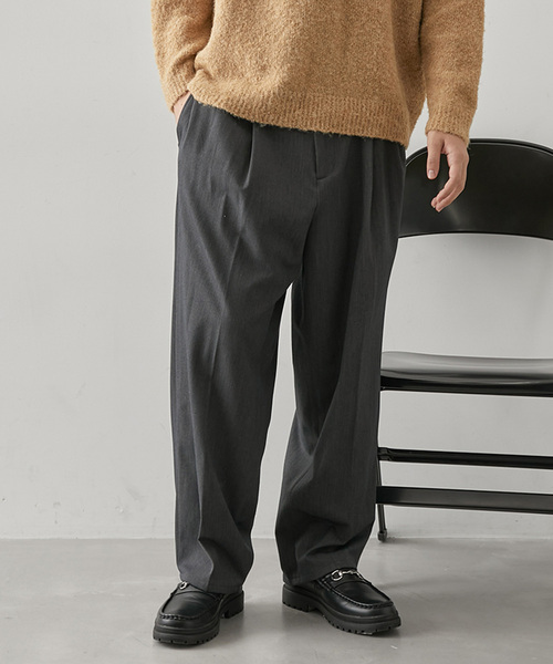 JUNRED(ジュンレッド)の「ホットストレージワイドパンツ(スラックス・メンズ・グレー/ベージュ系その他/ブラック・S/M/L)」の9枚目の写真