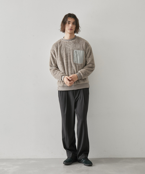 JUNRED(ジュンレッド)の「ホットストレージワイドパンツ(スラックス・メンズ・グレー/ベージュ系その他/ブラック・S/M/L)」の10枚目の写真