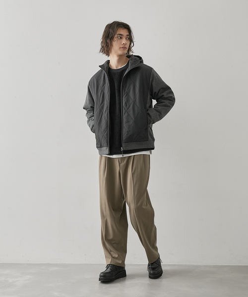 JUNRED(ジュンレッド)の「ホットストレージワイドパンツ(スラックス・メンズ・グレー/ベージュ系その他/ブラック・S/M/L)」の13枚目の写真