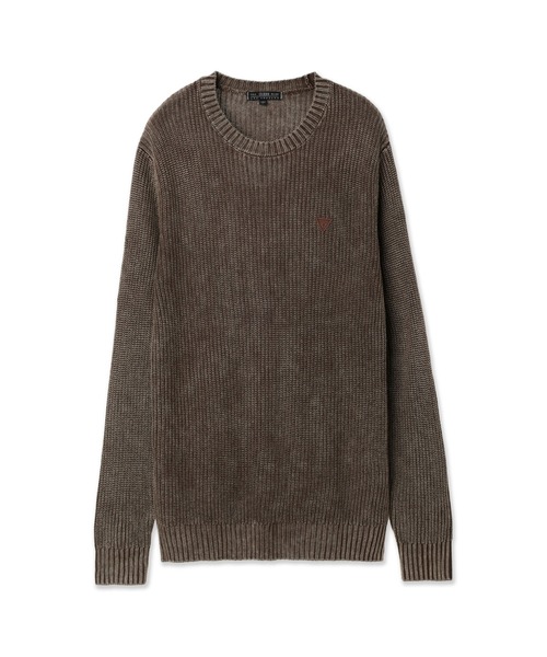 Guess(ゲス)の「Angus Bleach Sailor Rib Sweater(ニット/セーター・メンズ・ダークブラウン・X-LARGE/MEDIUM/LARGE)」の1枚目の写真