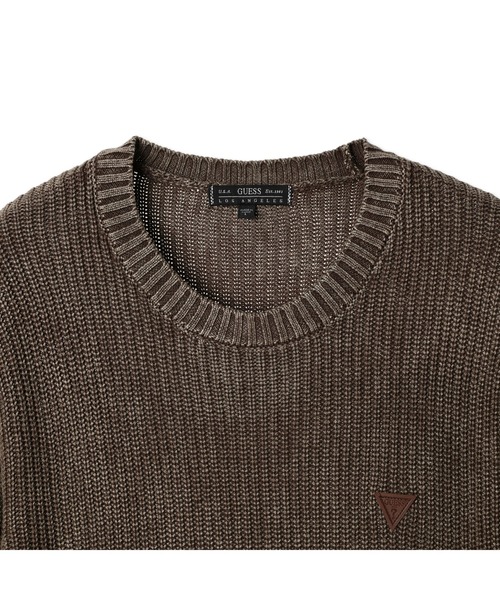 Guess(ゲス)の「Angus Bleach Sailor Rib Sweater(ニット/セーター・メンズ・ダークブラウン・X-LARGE/MEDIUM/LARGE)」の3枚目の写真