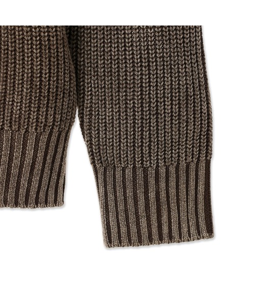 Guess(ゲス)の「Angus Bleach Sailor Rib Sweater(ニット/セーター・メンズ・ダークブラウン・X-LARGE/MEDIUM/LARGE)」の4枚目の写真