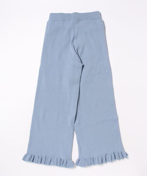 ANAP GiRL(アナップガール)の「裾フリルニットワイドパンツ(その他パンツ・キッズ・サックスブルー/グレー・S/M/XS)」の20枚目の写真