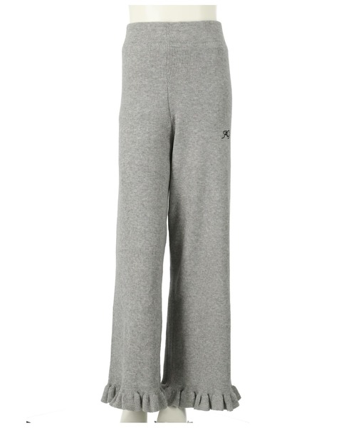 ANAP GiRL(アナップガール)の「裾フリルニットワイドパンツ(その他パンツ・キッズ・サックスブルー/グレー・S/M/XS)」の16枚目の写真