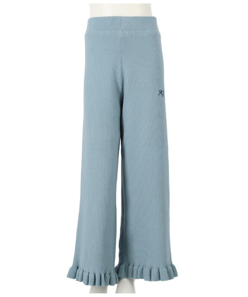 ANAP GiRL(アナップガール)の「裾フリルニットワイドパンツ(その他パンツ・キッズ・サックスブルー/グレー・S/M/XS)」の17枚目の写真