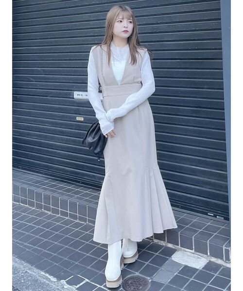 MURUA（ムルーア）の「ランダムパターンシアーニット（ニット/セーター・レディース・ホワイト/ブラック/イエロー/ピンク/ライトブルー・FREE）」の13枚目の写真