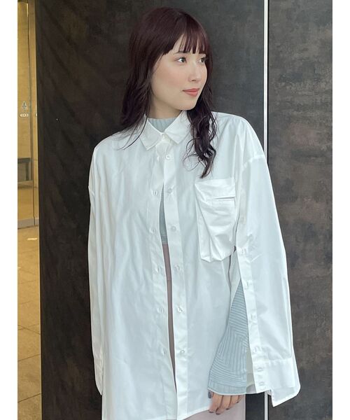 MURUA（ムルーア）の「ランダムパターンシアーニット（ニット/セーター・レディース・ホワイト/ブラック/イエロー/ピンク/ライトブルー・FREE）」の14枚目の写真