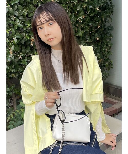 MURUA（ムルーア）の「ランダムパターンシアーニット（ニット/セーター・レディース・ホワイト/ブラック/イエロー/ピンク/ライトブルー・FREE）」の19枚目の写真