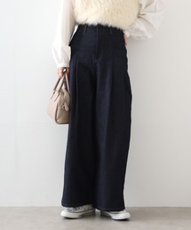 &soiree リジッドタックワイドデニムパンツ