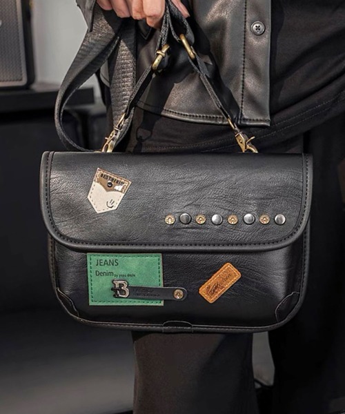 セール】fake leather shoulder bag / フェイクレザー