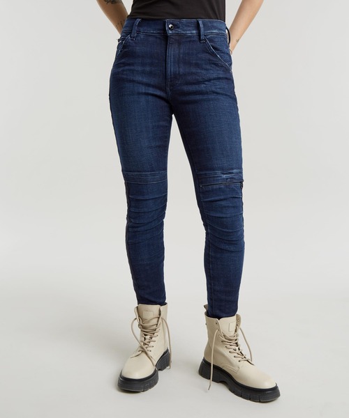 G-STAR(ジースター)の「1914 3D SKINNY JEANS/立体裁断バイカーディテールスキニージーンズ/L28(デニムパンツ・レディース・インディゴブルー・24inch/25inch/26inch/27inch/23inch/28inch)」の6枚目の写真