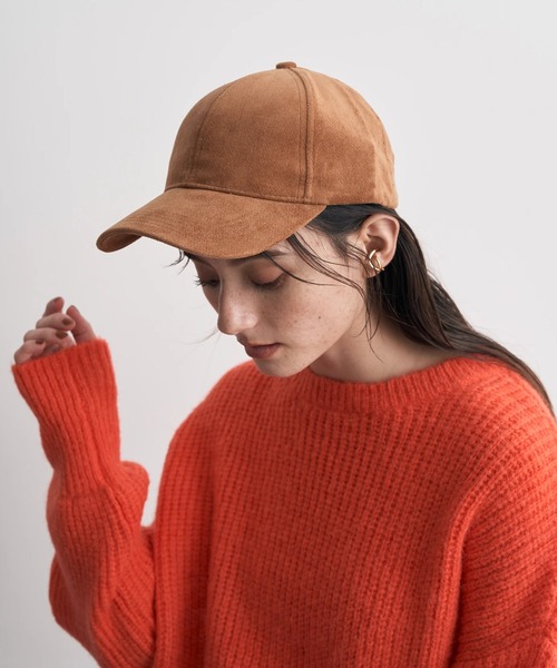 YECCA VECCA(イェッカヴェッカ)の「【LE VERNIS.】モールスキンキャップ(キャップ・レディース・キャメル・FREE)」の1枚目の写真