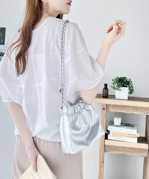 classicalelf（クラシカルエルフ）の「1枚で上品に決まる。ランタンスリーブ裾ドロストタックブラウス（シャツ/ブラウス・レディース・ホワイト/ブラック・LARGE/MEDIUM/X-LARGE/SMALL）」の13枚目の写真