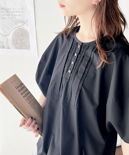 classicalelf（クラシカルエルフ）の「1枚で上品に決まる。ランタンスリーブ裾ドロストタックブラウス（シャツ/ブラウス・レディース・ホワイト/ブラック・LARGE/MEDIUM/X-LARGE/SMALL）」の4枚目の写真