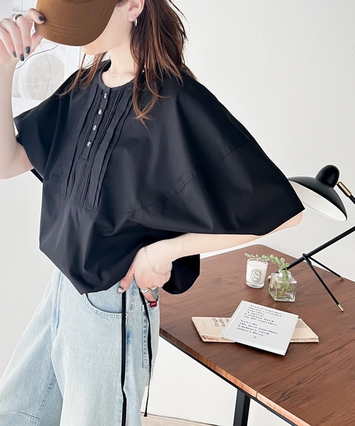 classicalelf（クラシカルエルフ）の「1枚で上品に決まる。ランタンスリーブ裾ドロストタックブラウス（シャツ/ブラウス・レディース・ホワイト/ブラック・LARGE/MEDIUM/X-LARGE/SMALL）」の15枚目の写真