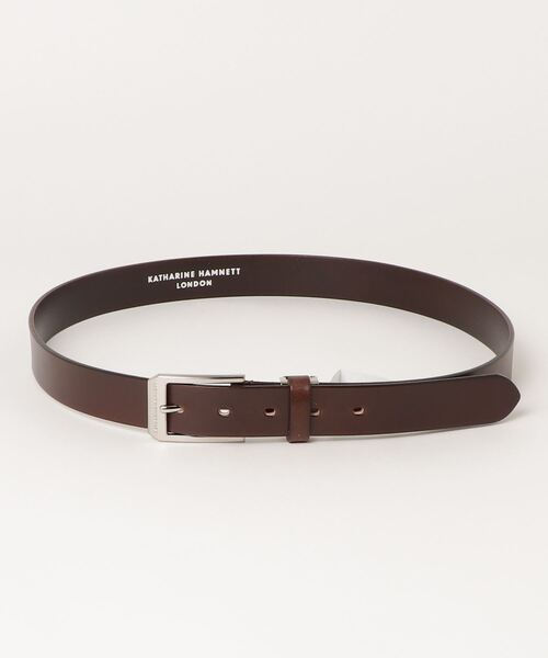 KATHARINE HAMNETT LONDON （キャサリンハムネットロンドン）の「KATHARINE HAMNETT LONDON/キャサリンハムネットロンドン 日本製 本革ベルト (0060123)（ベルト・メンズ・ダークブラウン/ブラック・FREE）」の9枚目の写真