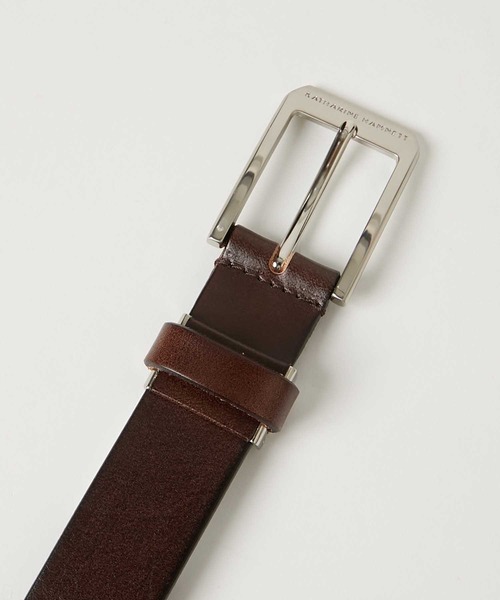 KATHARINE HAMNETT LONDON （キャサリンハムネットロンドン）の「KATHARINE HAMNETT LONDON/キャサリンハムネットロンドン 日本製 本革ベルト (0060123)（ベルト・メンズ・ダークブラウン/ブラック・FREE）」の10枚目の写真