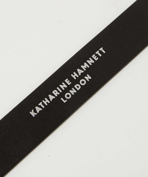 KATHARINE HAMNETT LONDON （キャサリンハムネットロンドン）の「KATHARINE HAMNETT LONDON/キャサリンハムネットロンドン 日本製 本革ベルト (0060123)（ベルト・メンズ・ダークブラウン/ブラック・FREE）」の7枚目の写真