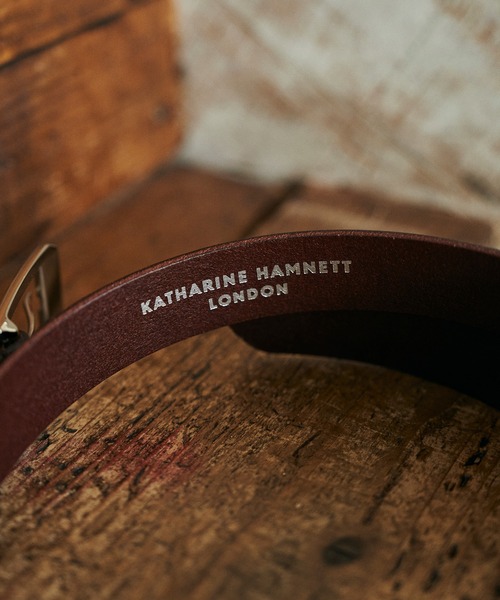 KATHARINE HAMNETT LONDON （キャサリンハムネットロンドン）の「KATHARINE HAMNETT LONDON/キャサリンハムネットロンドン 日本製 本革ベルト (0060123)（ベルト・メンズ・ダークブラウン/ブラック・FREE）」の15枚目の写真