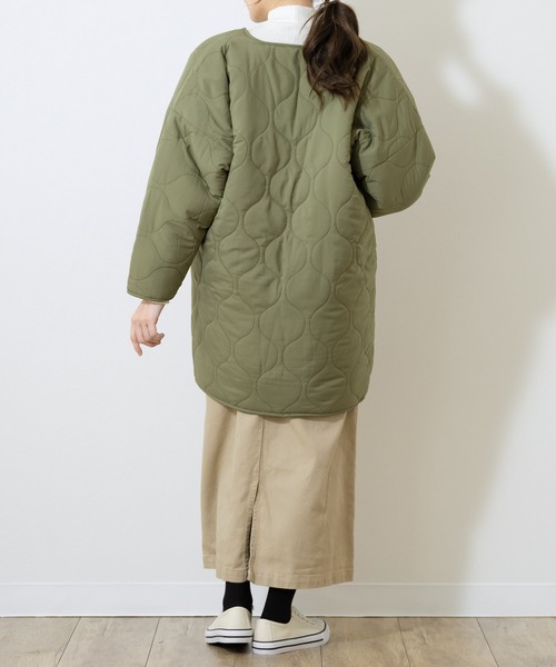 SOUBIEN(ソウビエン)の「半纏 モスグリーン 裏ボア リバーシブル 防寒(その他アウター・レディース・モスグリーン・FREE)」の4枚目の写真