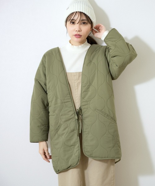SOUBIEN(ソウビエン)の「半纏 モスグリーン 裏ボア リバーシブル 防寒(その他アウター・レディース・モスグリーン・FREE)」の5枚目の写真