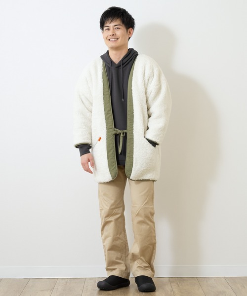 SOUBIEN(ソウビエン)の「半纏 モスグリーン 裏ボア リバーシブル 防寒(その他アウター・レディース・モスグリーン・FREE)」の12枚目の写真