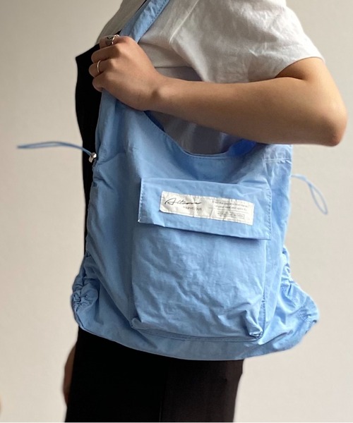 セール】＜撥水加工つき＞【軽量】ドロストトートバッグ/バック