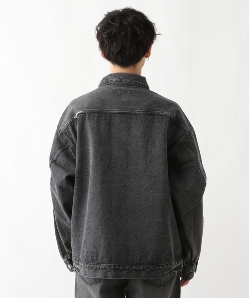 RAGEBLUE(レイジブルー)の「ワンポイント刺繍/ビッグデニムジャケット(デニムジャケット・メンズ・グレー/ブルー・MEDIUM/LARGE)」の14枚目の写真