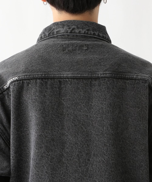 RAGEBLUE(レイジブルー)の「ワンポイント刺繍/ビッグデニムジャケット(デニムジャケット・メンズ・グレー/ブルー・MEDIUM/LARGE)」の15枚目の写真