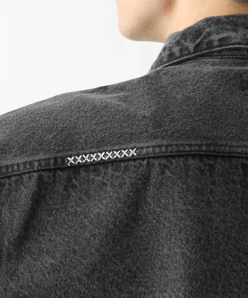 RAGEBLUE(レイジブルー)の「ワンポイント刺繍/ビッグデニムジャケット(デニムジャケット・メンズ・グレー/ブルー・MEDIUM/LARGE)」の16枚目の写真