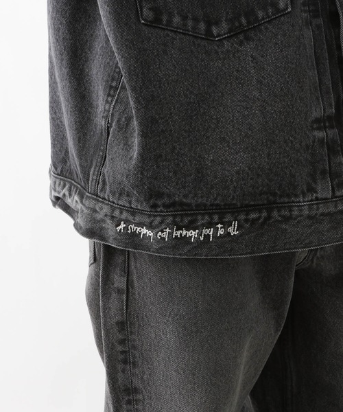 RAGEBLUE(レイジブルー)の「ワンポイント刺繍/ビッグデニムジャケット(デニムジャケット・メンズ・グレー/ブルー・MEDIUM/LARGE)」の21枚目の写真