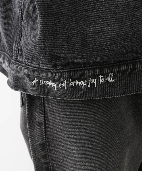 RAGEBLUE(レイジブルー)の「ワンポイント刺繍/ビッグデニムジャケット(デニムジャケット・メンズ・グレー/ブルー・MEDIUM/LARGE)」の22枚目の写真